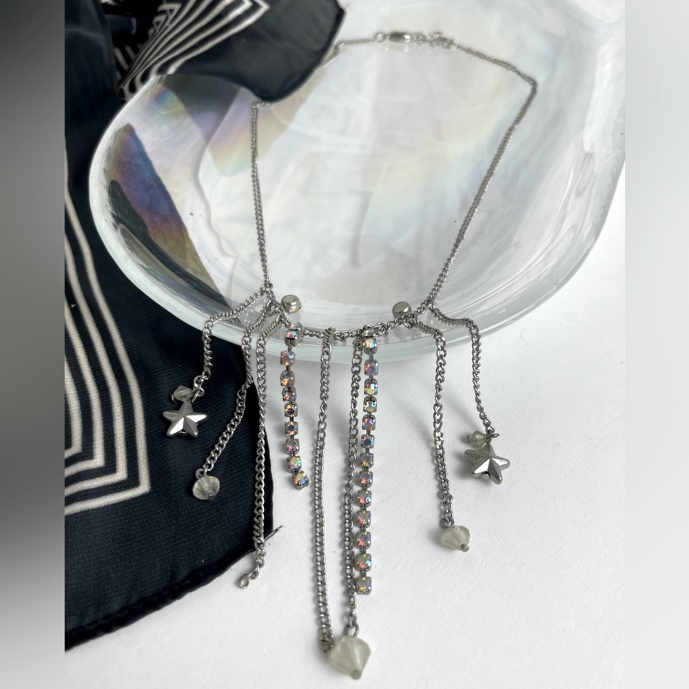 Abstract embellished necklace